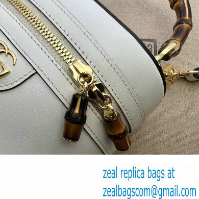 Gucci Mini bamboo shoulder bag 760200 leather White 2023 - Click Image to Close