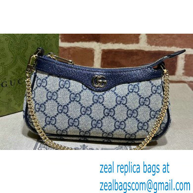 Gucci Ophidia GG Mini Bag 764960 Beige/Blue 2024 - Click Image to Close