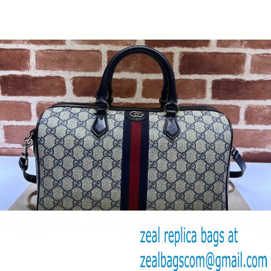 Gucci Ophidia GG medium top handle bag 772065 Beige and blue GG Supreme canvas 2024 - Click Image to Close