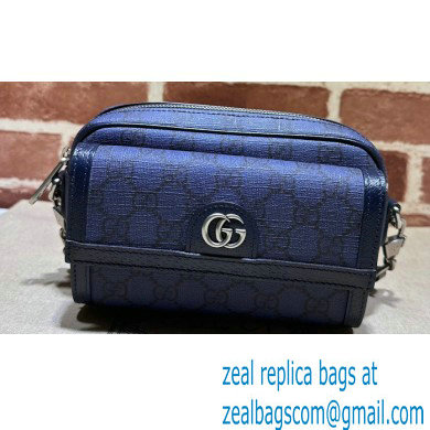 Gucci Ophidia GG mini bag 746308 Blue and dark blue GG Supreme canvas 2024