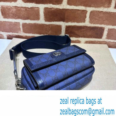 Gucci Ophidia GG mini bag 746308 Blue and dark blue GG Supreme canvas 2024 - Click Image to Close