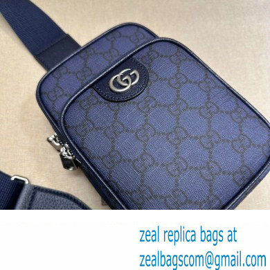 Gucci Ophidia GG mini bag 752565 Blue and dark blue GG Supreme canvas 2024 - Click Image to Close