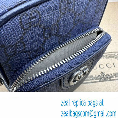 Gucci Ophidia GG mini bag 752565 Blue and dark blue GG Supreme canvas 2024 - Click Image to Close