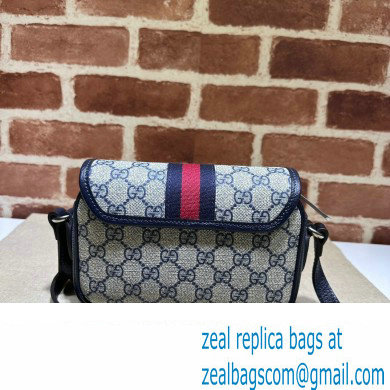 Gucci Ophidia GG mini shoulder bag 772239 Beige and blue GG Supreme canvas 2024 - Click Image to Close
