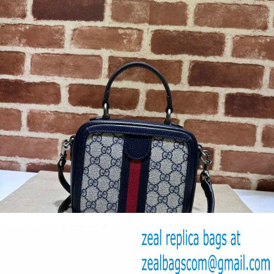 Gucci Ophidia GG mini top handle bag 772157 Beige/Blue 2024