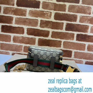 Gucci Ophidia belt bag with Web in beige and ebony Supreme 699765 2024 - Click Image to Close