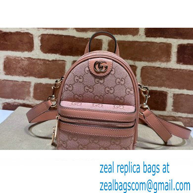 Gucci Ophidia mini GG shoulder bag in pink canvas 739701 2024 - Click Image to Close