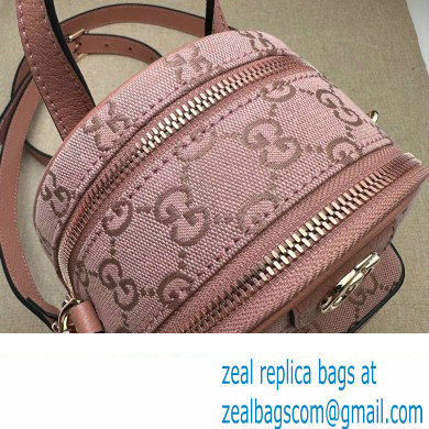 Gucci Ophidia mini GG shoulder bag in pink canvas 739701 2024 - Click Image to Close