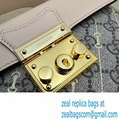 Gucci Padlock mini bag with Horsebit print 774342 GG canvas and Light pink leather trim 2024