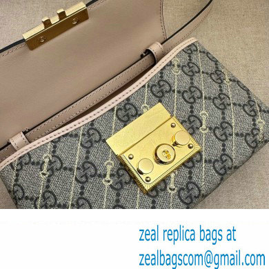 Gucci Padlock mini bag with Horsebit print 774342 GG canvas and Light pink leather trim 2024