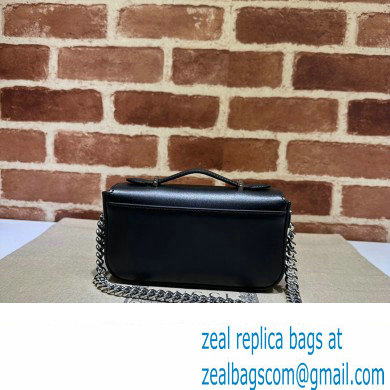 Gucci Petite GG Super mini bag 760194 Leather Black - Click Image to Close