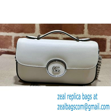 Gucci Petite GG Super mini bag 760194 Leather White