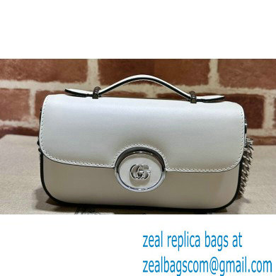 Gucci Petite GG Super mini bag 760194 Leather White - Click Image to Close