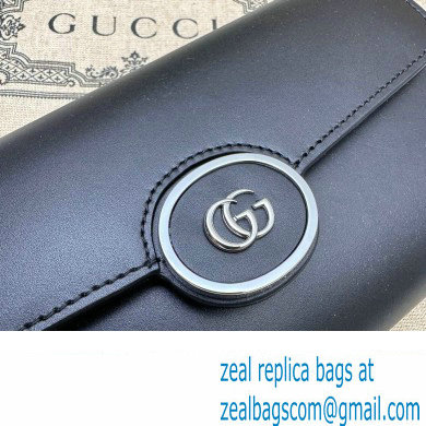 Gucci Petite GG continental wallet 762167 leather Black - Click Image to Close