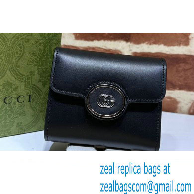 Gucci Petite GG medium wallet 760197 Leather Black - Click Image to Close