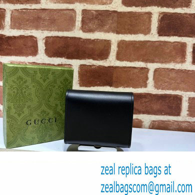 Gucci Petite GG medium wallet 760197 Leather Black - Click Image to Close