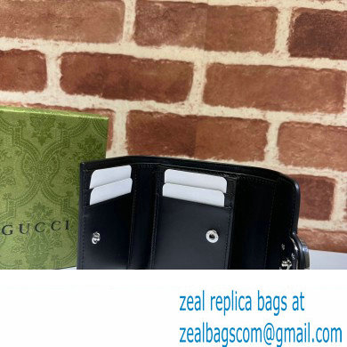Gucci Petite GG medium wallet 760197 Leather Black - Click Image to Close