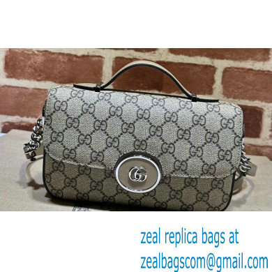 Gucci Petite GG mini shoulder bag 739722 Beige and ebony GG Supreme canvas