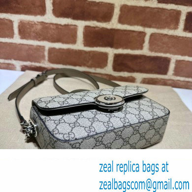 Gucci Petite GG mini shoulder bag 739722 Beige and ebony GG Supreme canvas