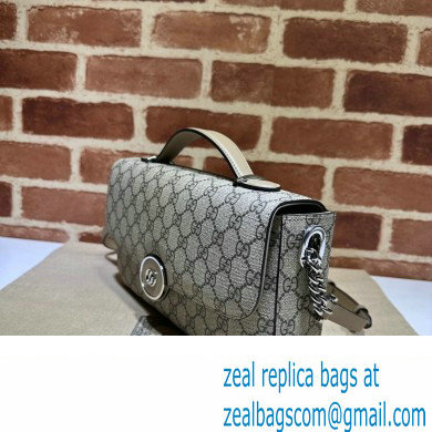 Gucci Petite GG small shoulder bag 739721 Beige and ebony GG Supreme canvas - Click Image to Close