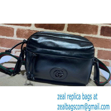 Gucci Shoulder bag with tonal Double G 725696 Leather Black 2023 - Click Image to Close