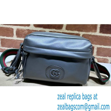 Gucci Shoulder bag with tonal Double G 725696 Leather Gray 2023 - Click Image to Close