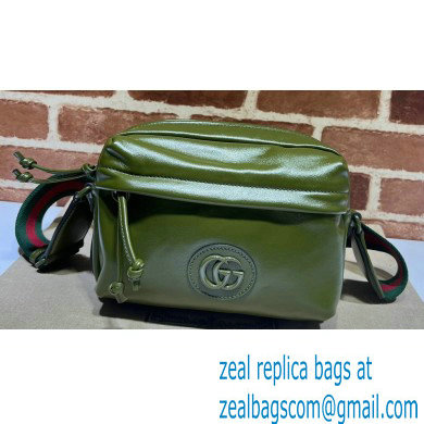 Gucci Shoulder bag with tonal Double G 725696 Leather Green 2023 - Click Image to Close