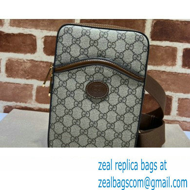 Gucci Sling backpack bag with Interlocking G 696016 beige and ebony Supreme 2024 - Click Image to Close