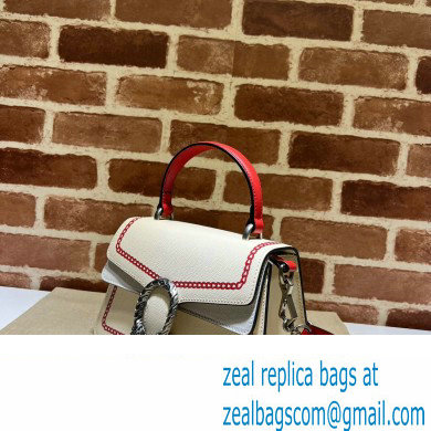 Gucci Small Dionysus top handle bag 739496 Leather White - Click Image to Close