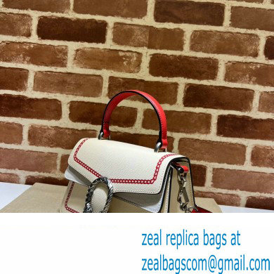 Gucci Small Dionysus top handle bag 739496 Leather White