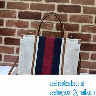 Gucci Small Interlocking G tote bag 727728 White cotton canvas 2024 - Click Image to Close