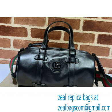 Gucci Small duffle bag with tonal Double G 725701 Leather Black 2023 - Click Image to Close