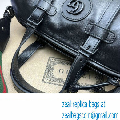 Gucci Small duffle bag with tonal Double G 725701 Leather Black 2023