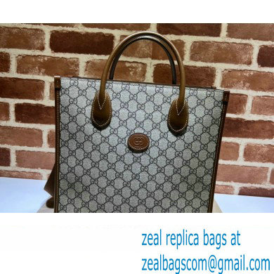 Gucci Tote bag with Interlocking G 723308 beige and ebony Supreme 2024 - Click Image to Close