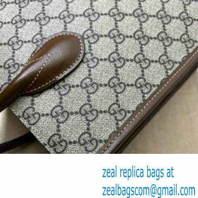 Gucci Tote bag with Interlocking G 723308 beige and ebony Supreme 2024