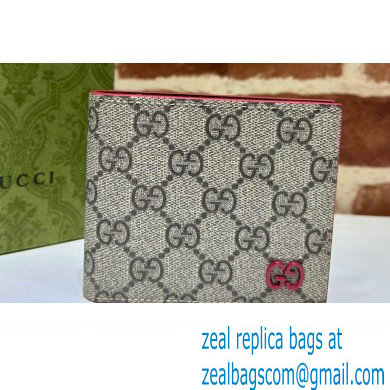 Gucci Wallet with GG detail 768243 Beige/Red - Click Image to Close