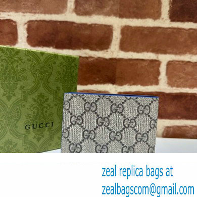 Gucci Wallet with GG detail 768244 Beige/Blue - Click Image to Close