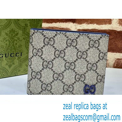 Gucci Wallet with GG detail 768244 Beige/Blue - Click Image to Close