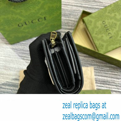 Gucci Zip around wallet with Gucci script 772640 leather Black 2024 - Click Image to Close