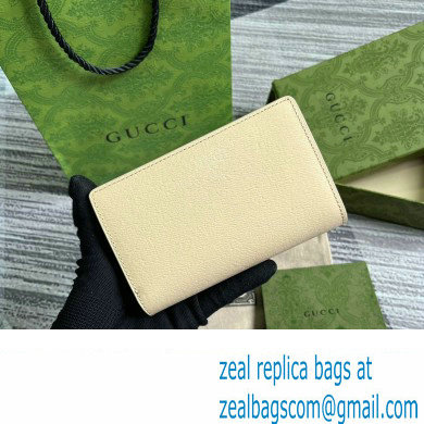 Gucci Zip around wallet with Gucci script 772640 leather Light Beige 2024 - Click Image to Close