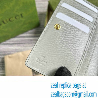 Gucci Zip around wallet with Gucci script 772640 leather Light Gray 2024 - Click Image to Close
