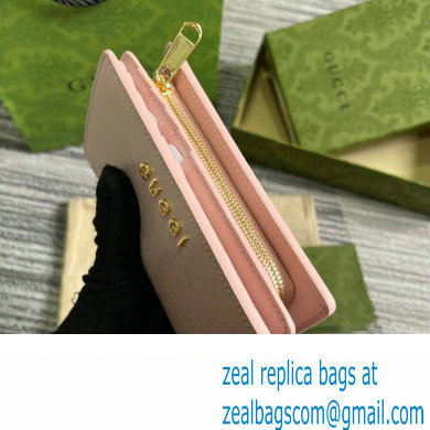 Gucci Zip around wallet with Gucci script 772640 leather Light Pink 2024 - Click Image to Close