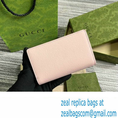 Gucci Zip around wallet with Gucci script 772640 leather Light Pink 2024 - Click Image to Close