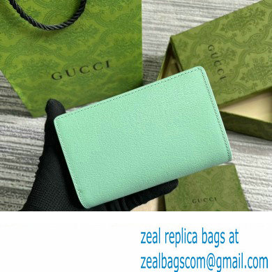 Gucci Zip around wallet with Gucci script 772640 leather Pale Green 2024 - Click Image to Close