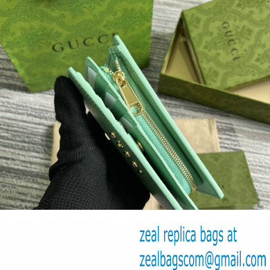 Gucci Zip around wallet with Gucci script 772640 leather Pale Green 2024 - Click Image to Close