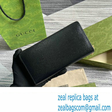 Gucci Zip around wallet with Gucci script 772642 leather Black 2024 - Click Image to Close