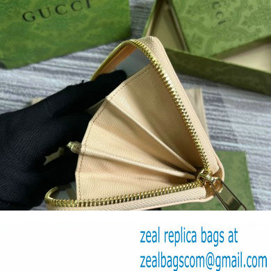 Gucci Zip around wallet with Gucci script 772642 leather Light Beige 2024 - Click Image to Close