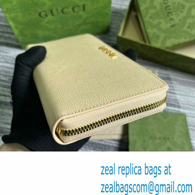 Gucci Zip around wallet with Gucci script 772642 leather Light Beige 2024 - Click Image to Close