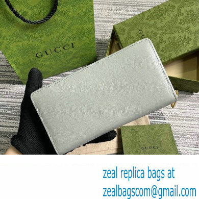 Gucci Zip around wallet with Gucci script 772642 leather Light Gray 2024