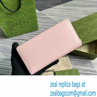 Gucci Zip around wallet with Gucci script 772642 leather Light Pink 2024 - Click Image to Close